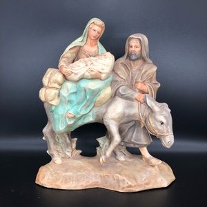 Vintage 80’s Nativity Mary Jesus Joseph Ceramic